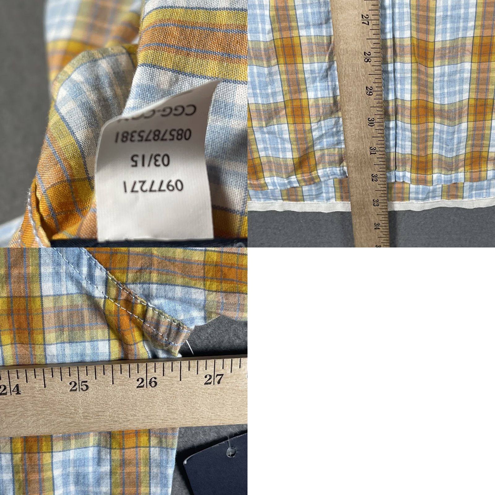 Tommy Hilfiger Tommy Hilfiger Shirt Mens 2XL Teal Yellow Plaid Classic Fit Button Up Cotton NWT Size US XXL / EU 58 / 5 - 8 Thumbnail