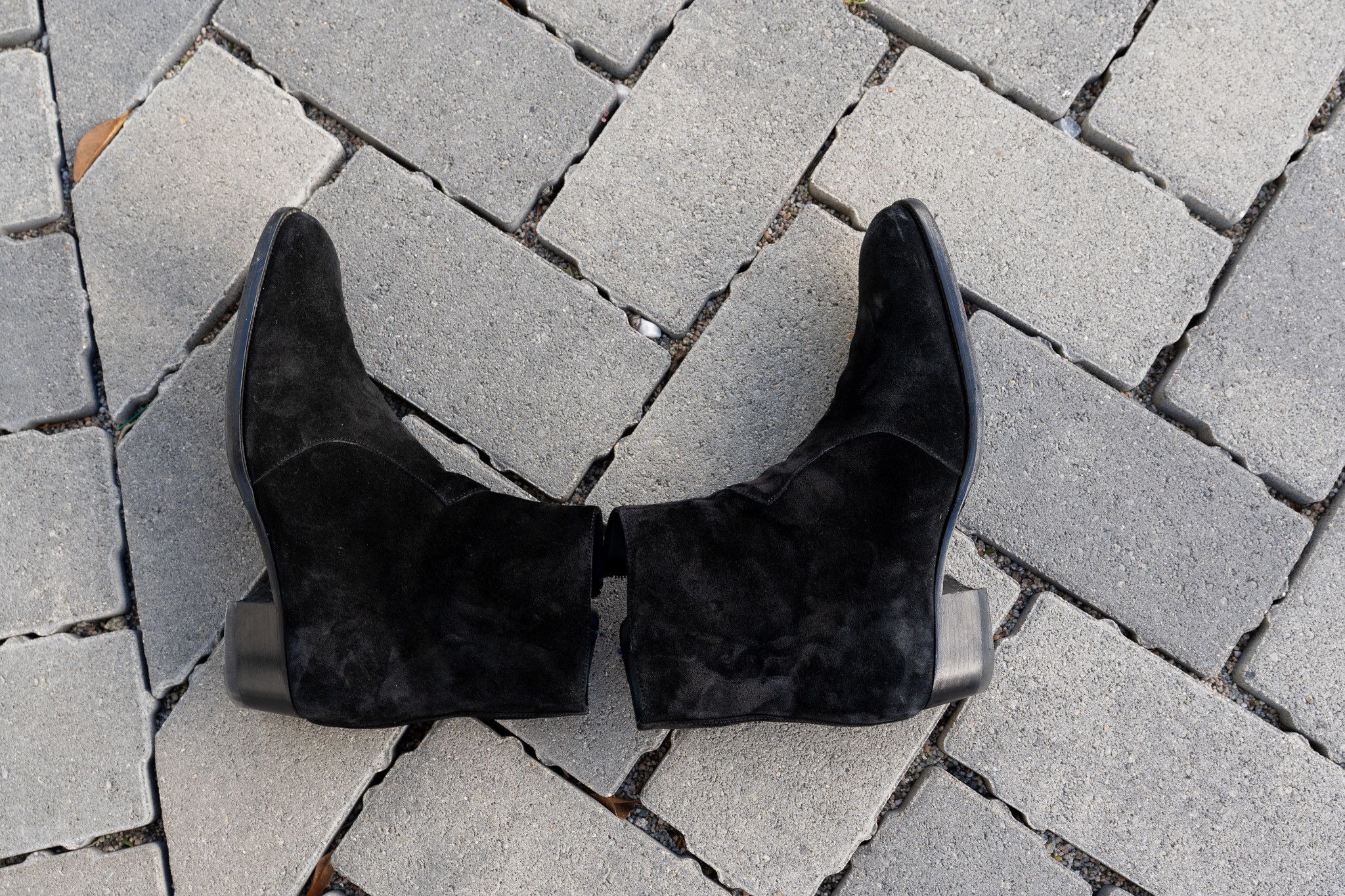 Saint Laurent Paris × Yves Saint Laurent Saint Laurent Paris Wyatt Zip Black Suede Boots (Size 41) Size US 8 / EU 41 - 4 Thumbnail