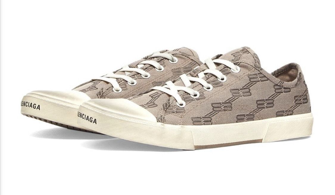 Balenciaga Balenciaga Monogram Canvas Paris Low Size US 13 / EU 46 - 1 Thumbnail