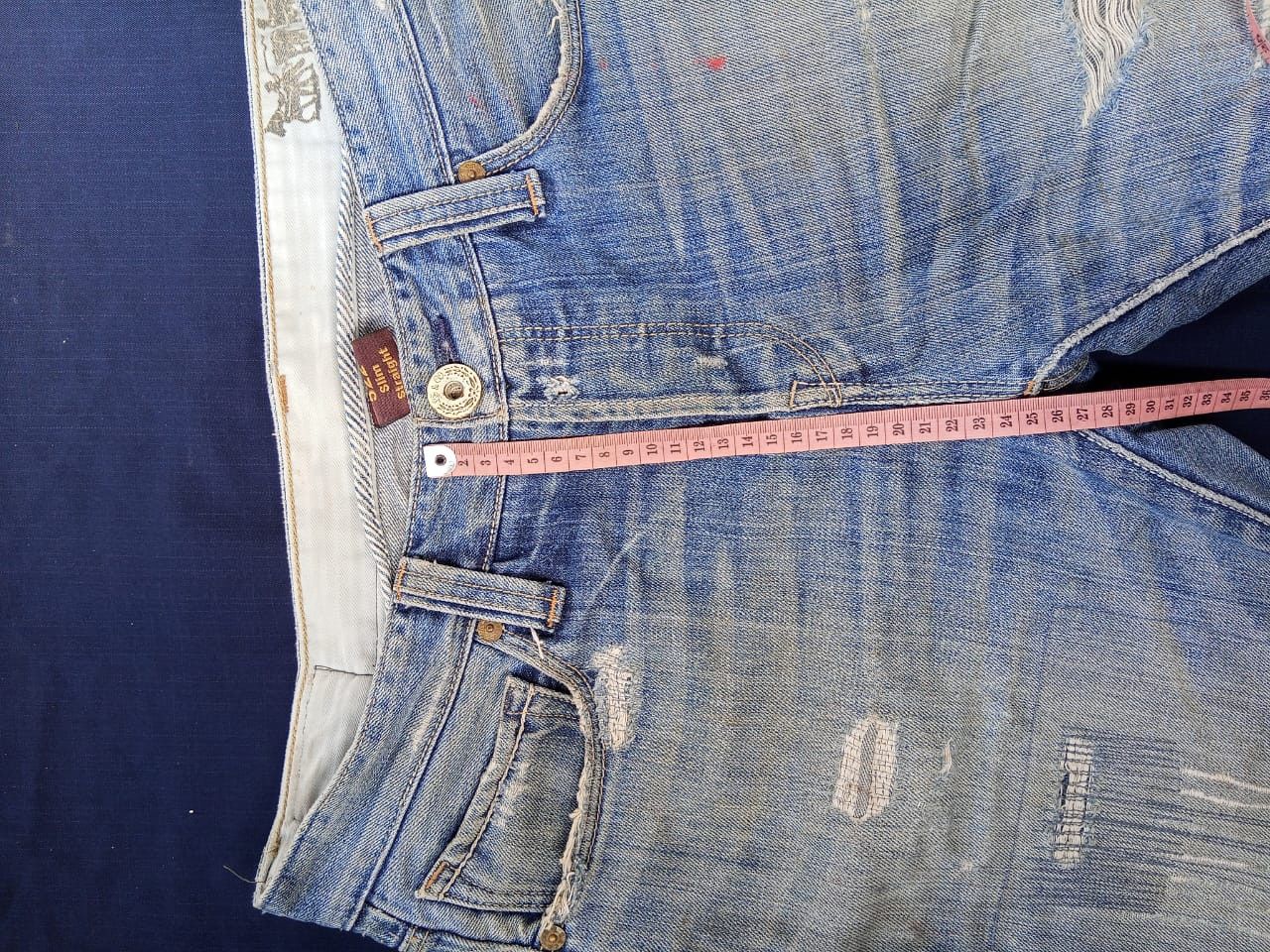 Japanese Brand × Levi's × Vintage Vintage rare Levi's 522 slim starlight Size US 34 / EU 50 - 4 Thumbnail