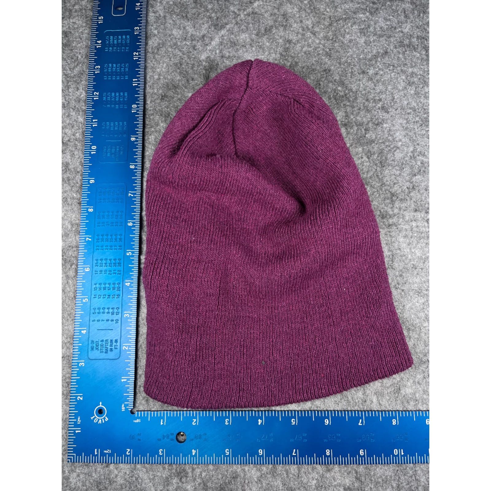 Vintage Beanie Womens One Size Purple Knit Acrylic Polyester Lined Ski Outdoors Toque Size ONE SIZE - 3 Thumbnail