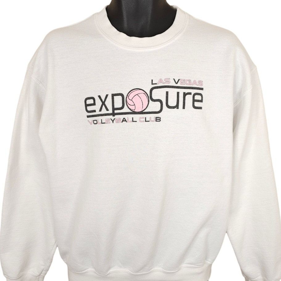 Gildan Volleyball Club Sweatshirt Mens Size Medium White Las Vegas Size US M / EU 48-50 / 2 - 1 Thumbnail