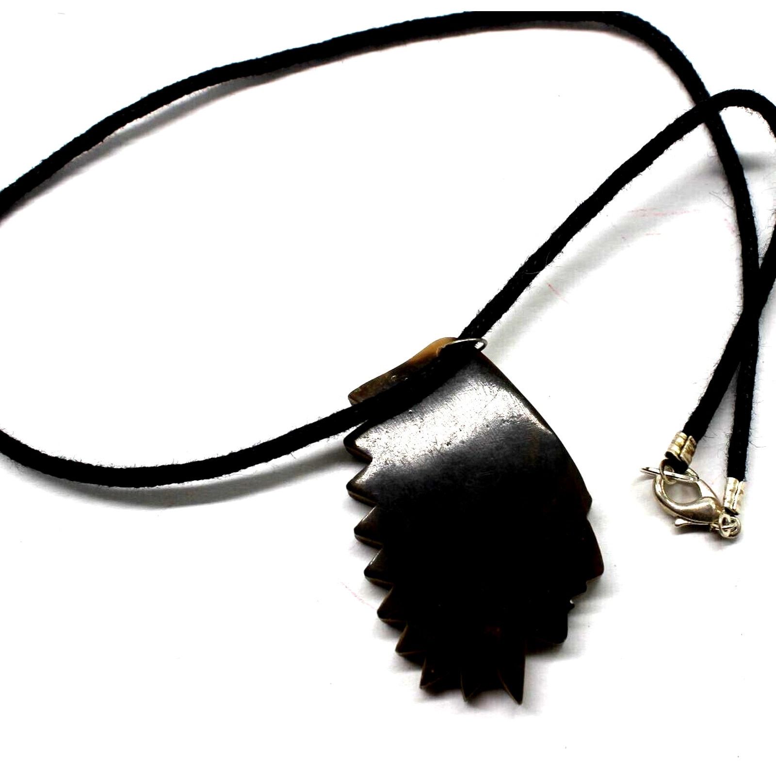Other Native American Head Necklace • Abalone Ebony Petrified Wood Size ONE SIZE - 2 Thumbnail