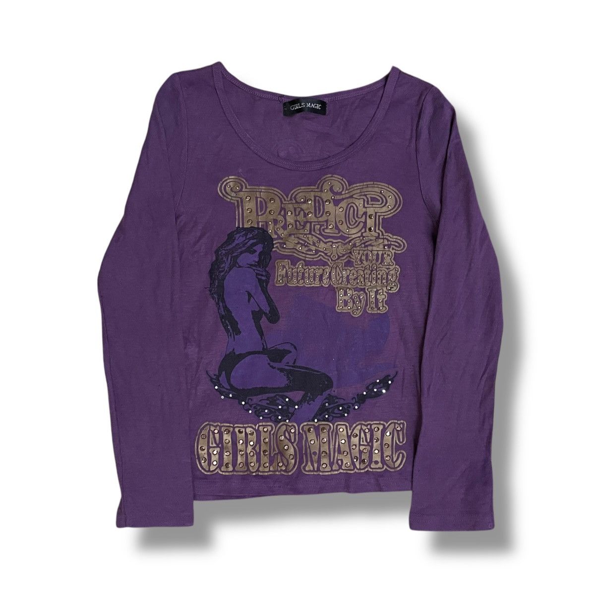 Beauty Beast 🇯🇵 Y2K GIRLS MAGIC WORDING BEAD SEXY NAKED Size M / US 6-8 / IT 42-44 - 1 Thumbnail