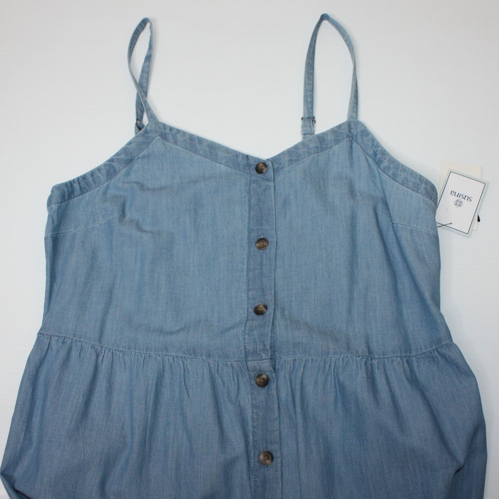 Other Susina Chambray Button Front Midi Dress in Denim Wash size M Size M / US 6-8 / IT 42-44 - 8 Thumbnail