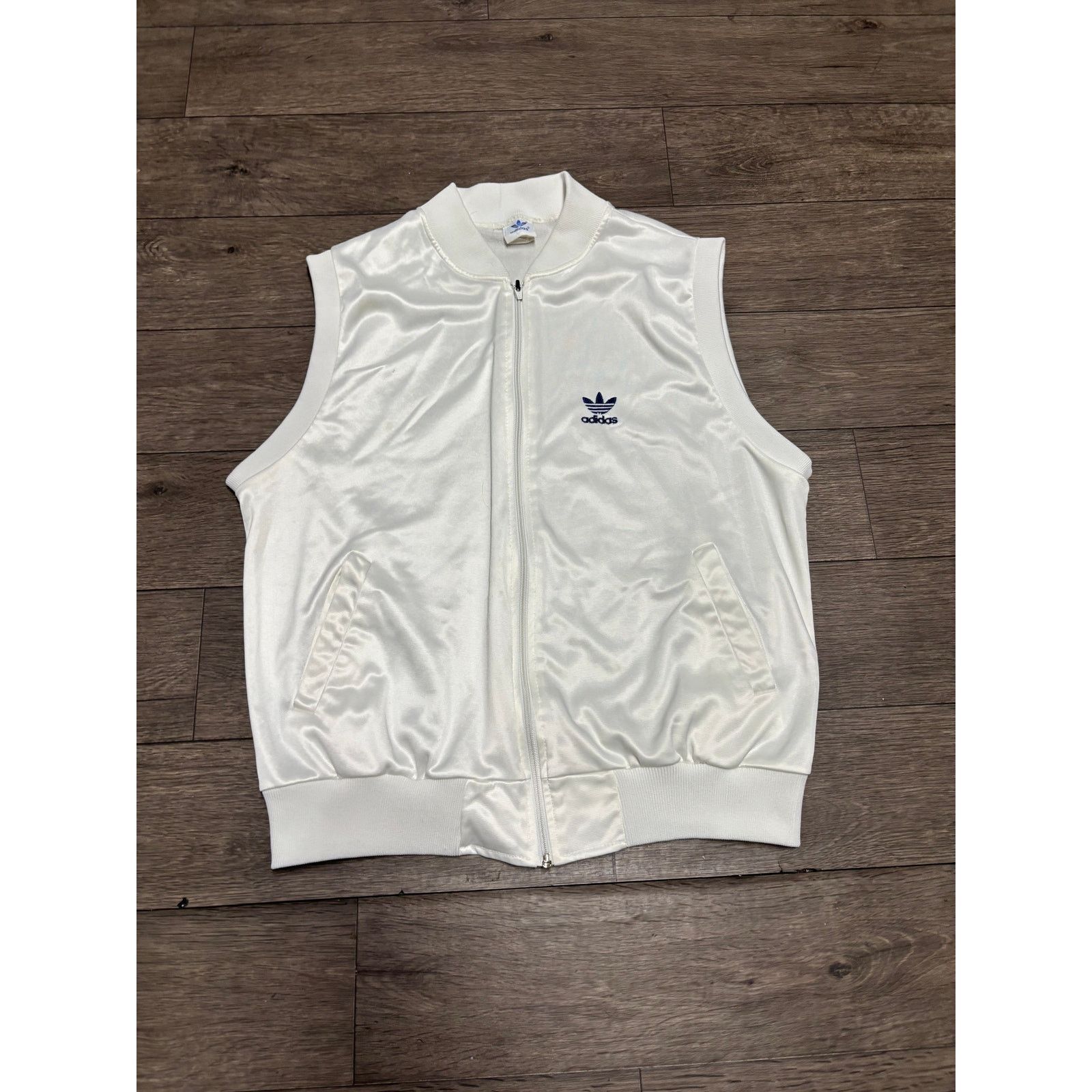 Adidas × Vintage Vintage Adidas Sleeveless Jacket Sz L 80s Size US L / EU 52-54 / 3 - 1 Thumbnail