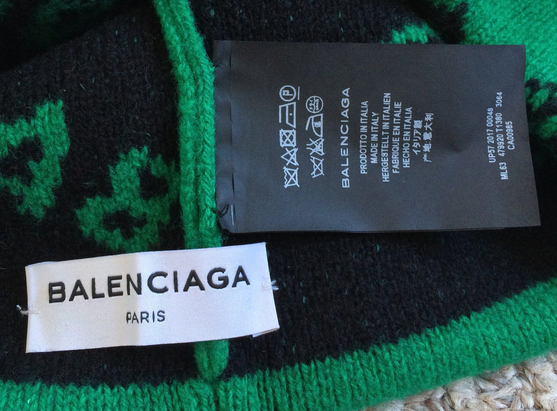 Balenciaga Balenciaga Wave Logo Beanie Hat Size ONE SIZE - 3 Thumbnail