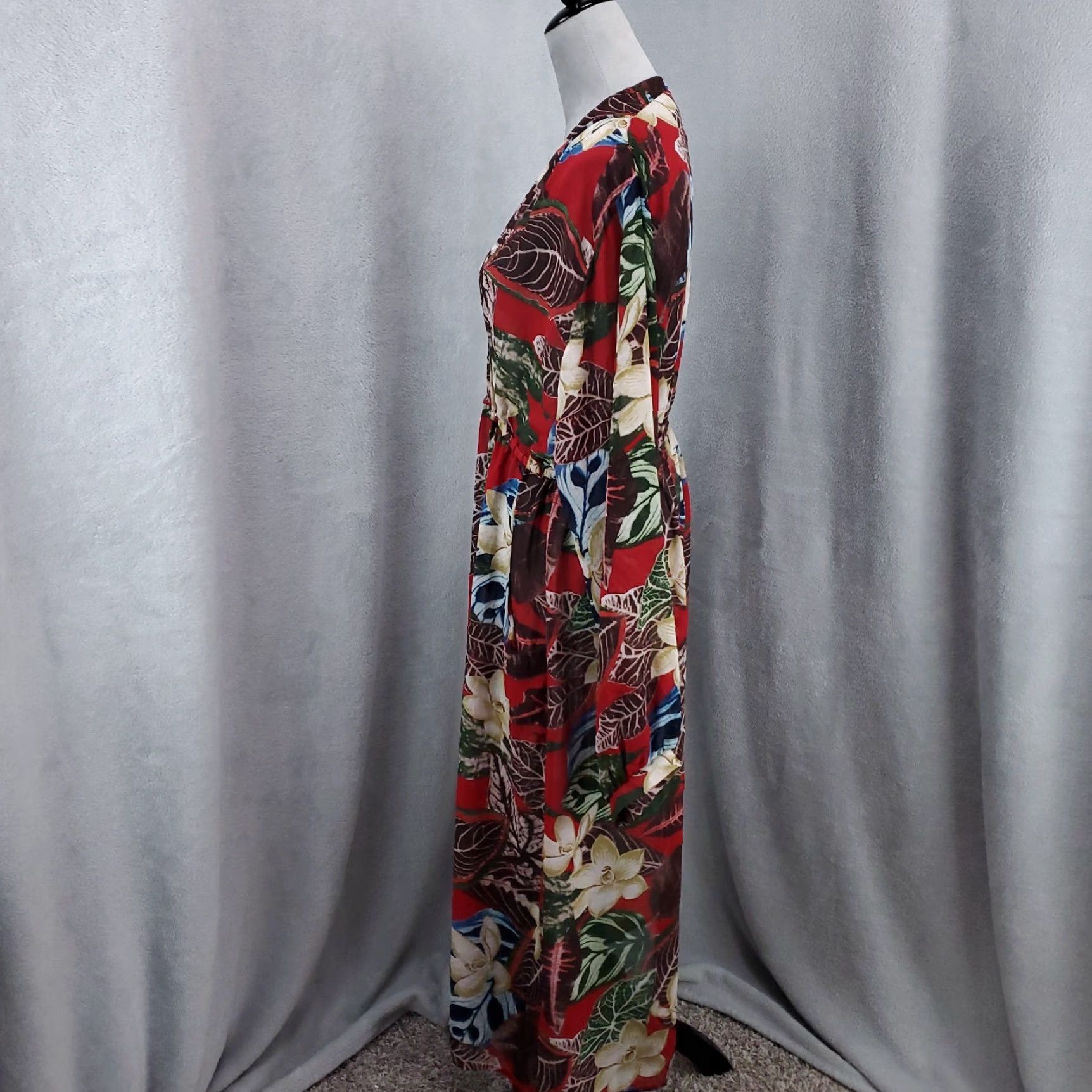 Vintage Umgee Dress Womens Large Floral Maxi Sheer Tropical Beach Cruise Size L / US 10 / IT 46 - 3 Thumbnail