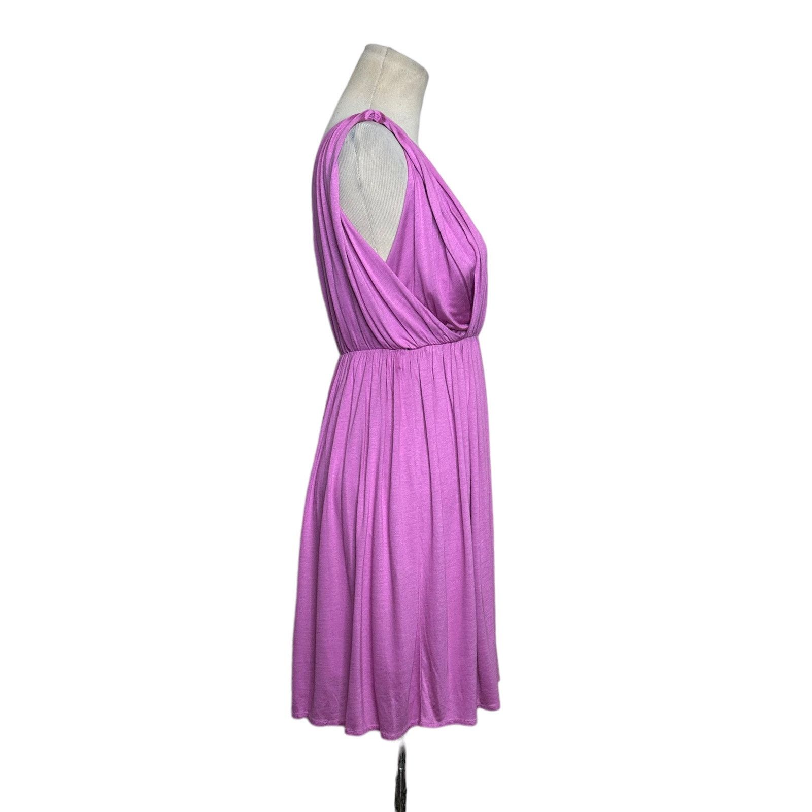 Loft Loft lilac sleeveless V neck mini summer dress size XSP Size XS / US 0-2 / IT 36-38 - 8 Thumbnail