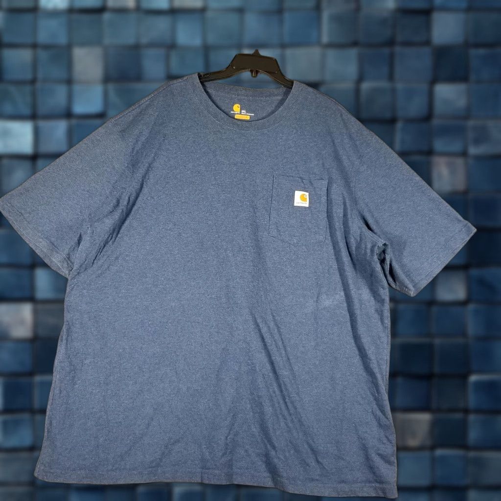 Carhartt Carhartt Mens 3XL Blue Heather K87 Workwear Pocket Original Fit Tee Shirt Size US XXL / EU 58 / 5 - 1 Thumbnail