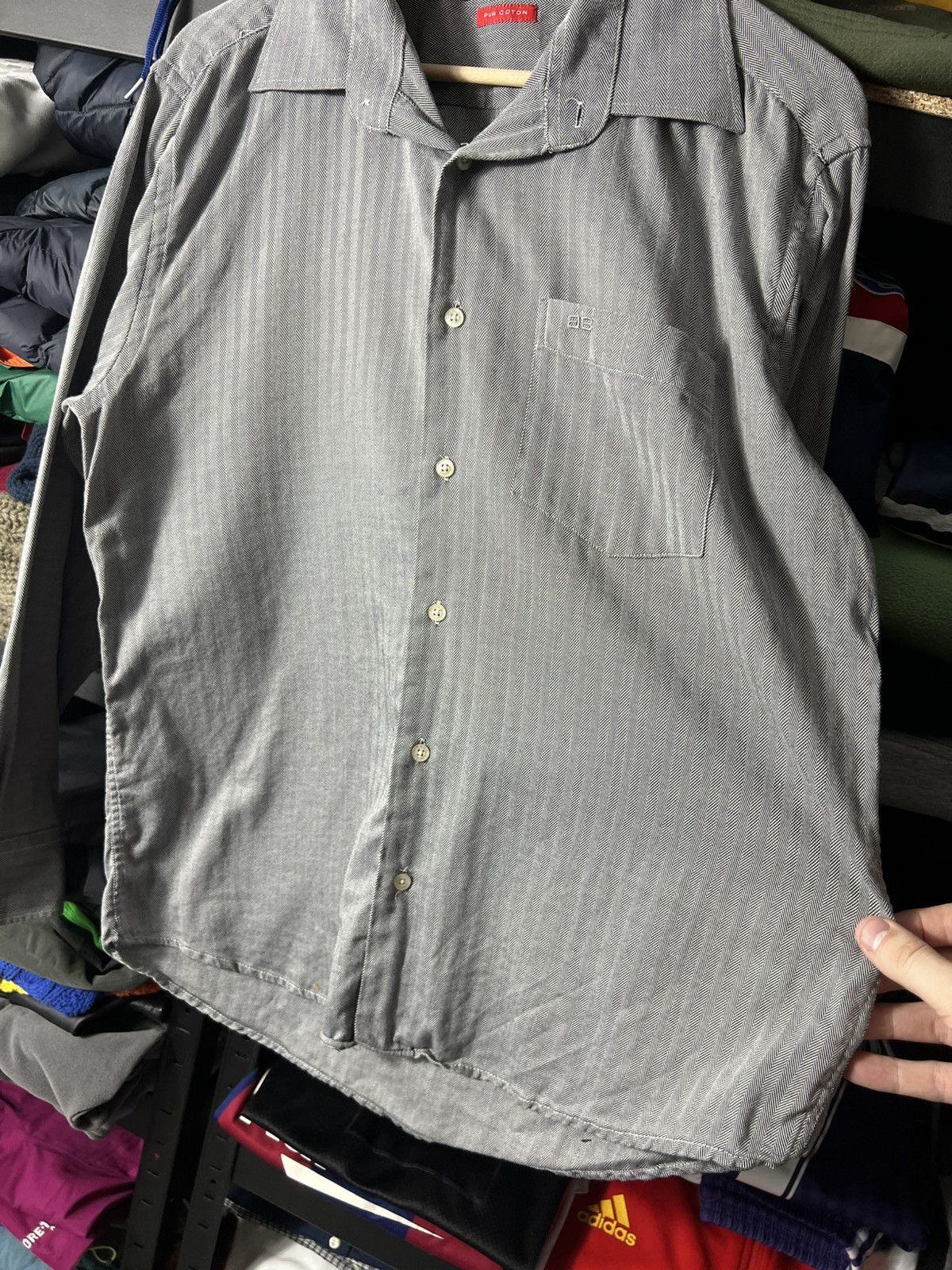 Balenciaga Balenciaga Pure Cotton Herringbone Button-Up Shirt – Size 44 Size US M / EU 48-50 / 2 - 4 Thumbnail