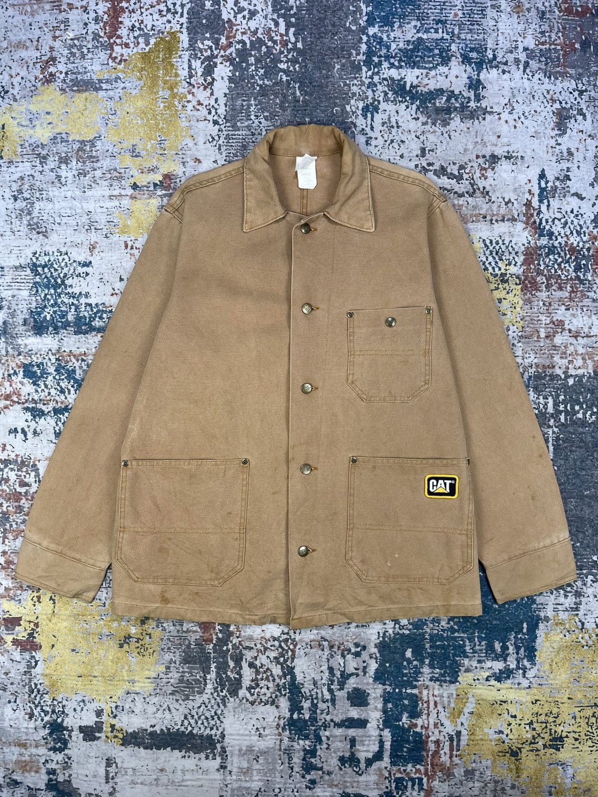 Caterpillar Vtg Caterpillar Duck Canvas Work Chore Jacket Size US L / EU 52-54 / 3 - 1 Thumbnail
