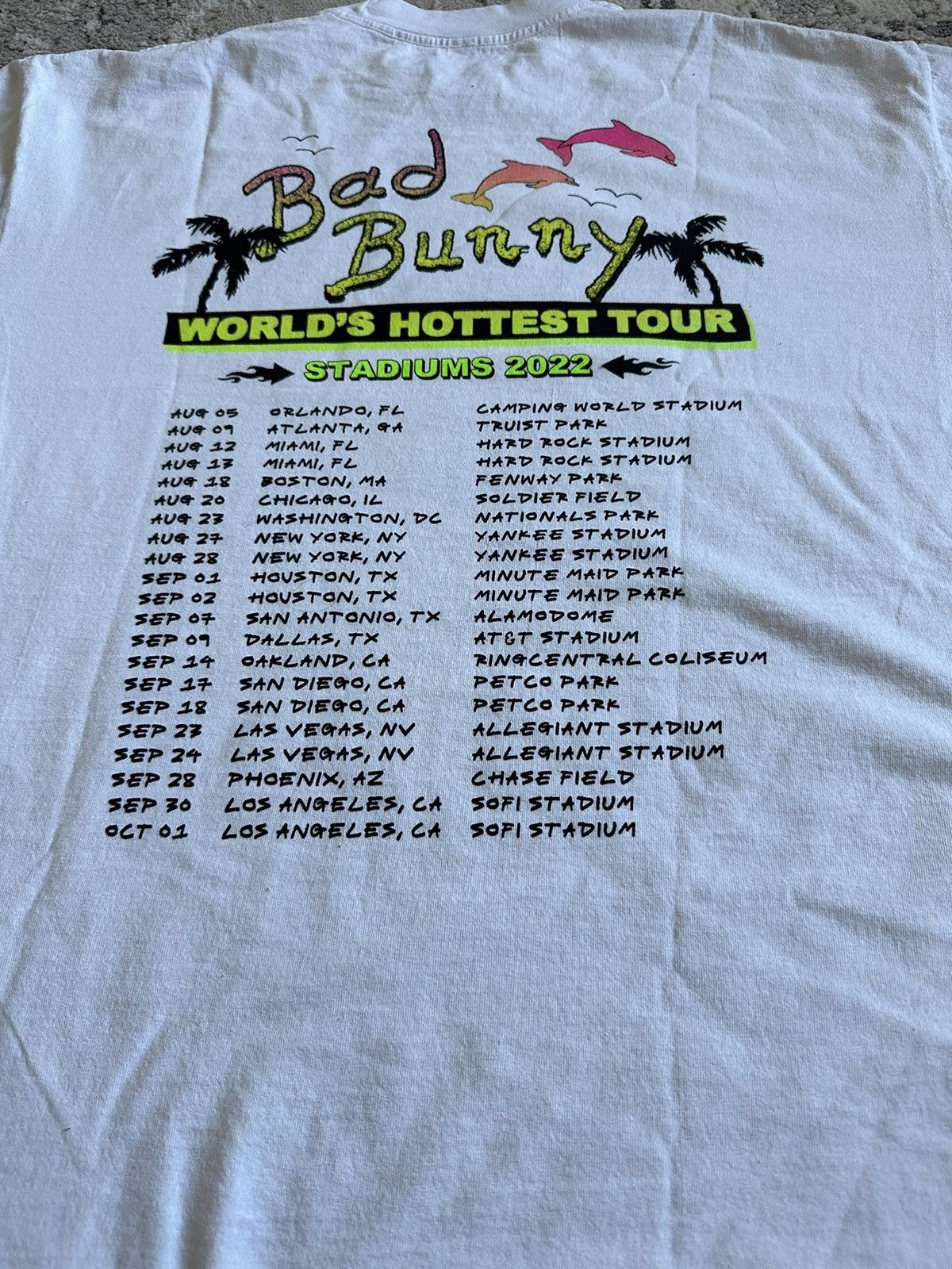 Other Bad Bunny 2022 World's Hottest Tour T-Shirt - Size Large Size US L / EU 52-54 / 3 - 6 Thumbnail