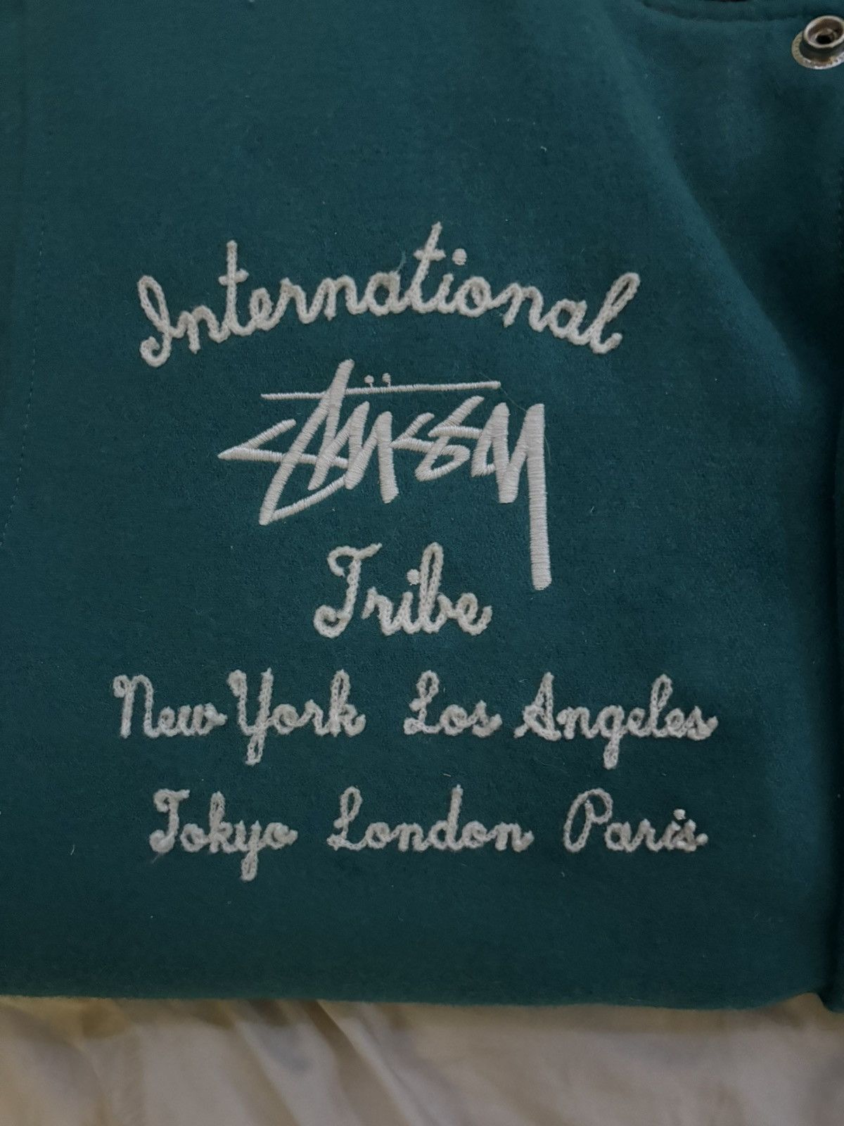 Stussy × Vintage STUSSY wool varsity jacket Size US M / EU 48-50 / 2 - 2 Thumbnail
