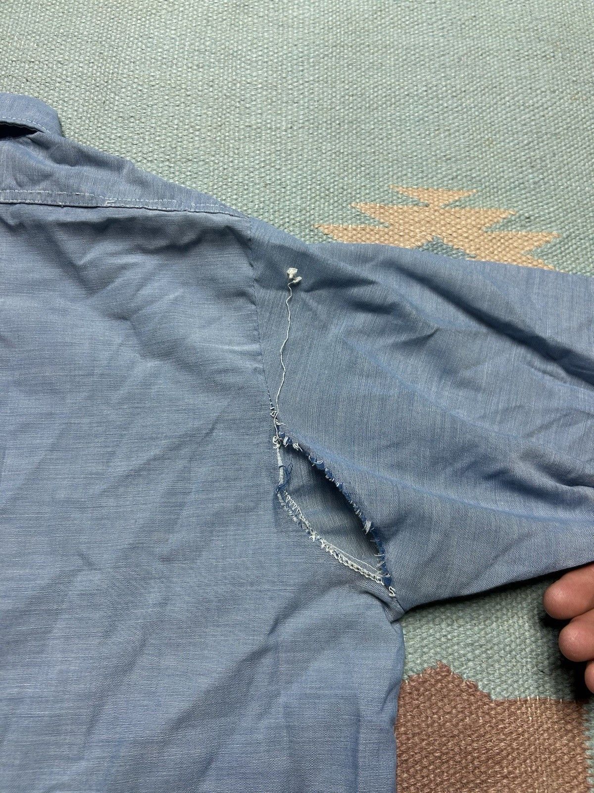 Vintage Vtg 70 chambray work shirt King Kole distressed AS IS Medium Size US M / EU 48-50 / 2 - 10 Thumbnail