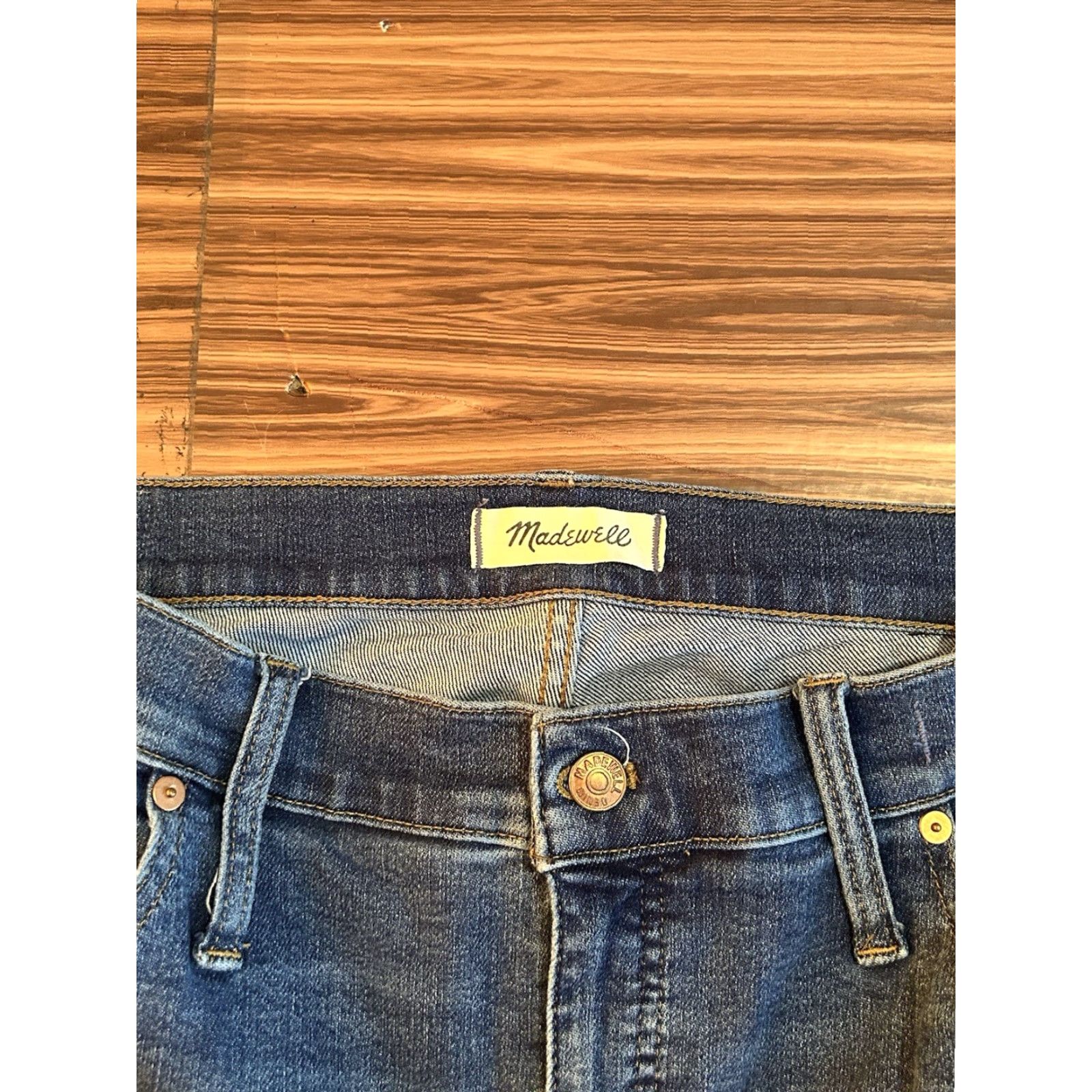Madewell Womens Madewell Jeans 34R High Rise Skinny Dark Wash Blue 34 in Waist Womens Jeans Skinny High Rise Solid 10" - NA Size 24" / US 00 / IT 34 - 6 Thumbnail