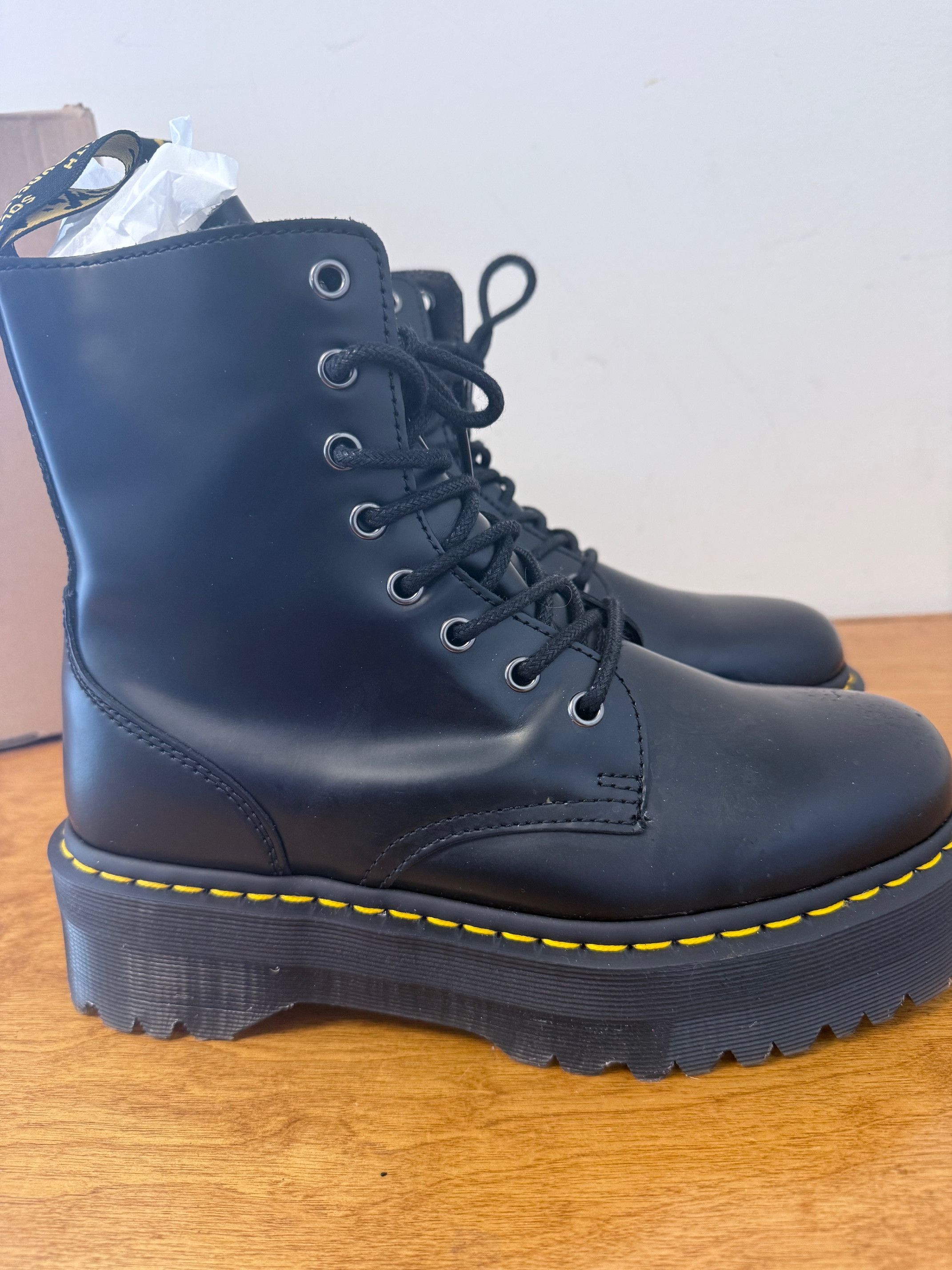 Dr. Martens Dr. Martens Jadon Black Platform Boots w/ Zipper Women’s 9 Size US 8 / EU 41 - 3 Thumbnail