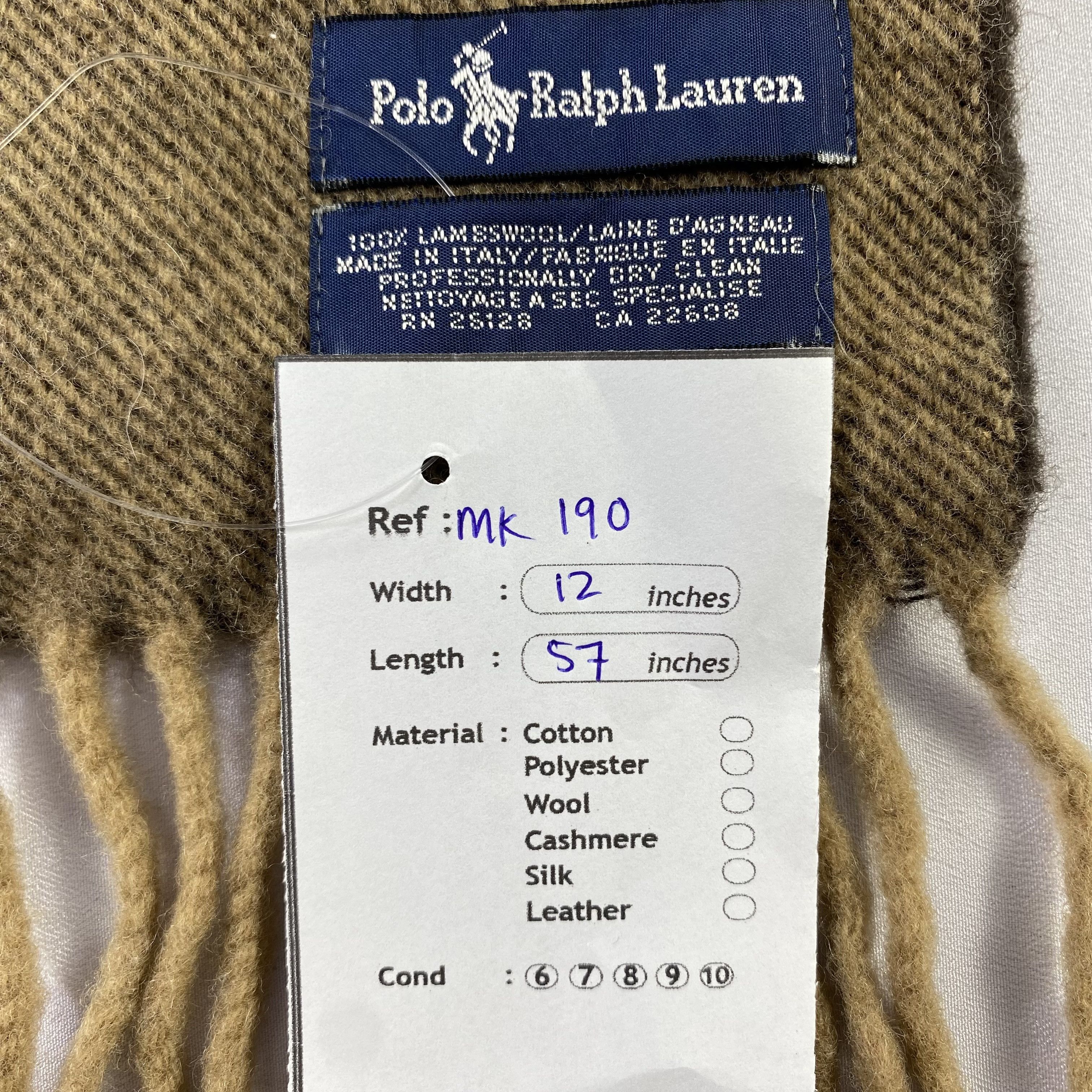Polo Ralph Lauren Polo Ralph Lauren Scarf Big Logo Neck Wrap Wool Muffler Size ONE SIZE - 6 Thumbnail