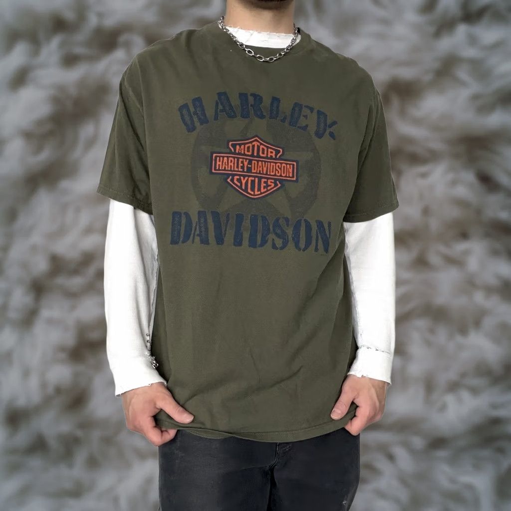 Harley Davidson VINTAGE Harley-Davidson Shirt XL Green Four Corners Farmington NM Graphic Biker Tee Size US XL / EU 56 / 4 - 1 Thumbnail