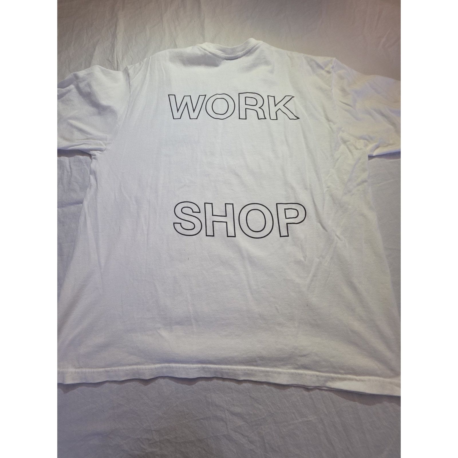 Stussy Stussy Workshop white Men's Short Sleeve T-Shirt Size XL Size US XL / EU 56 / 4 - 6 Thumbnail