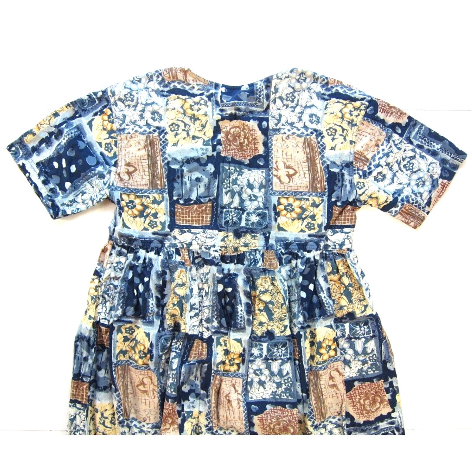 MooRER Vtg Jennifer Moore Cotton Blue Floral Pocket Button Down Oversize Maxi Dress S Size S / US 4 / IT 40 - 5 Thumbnail