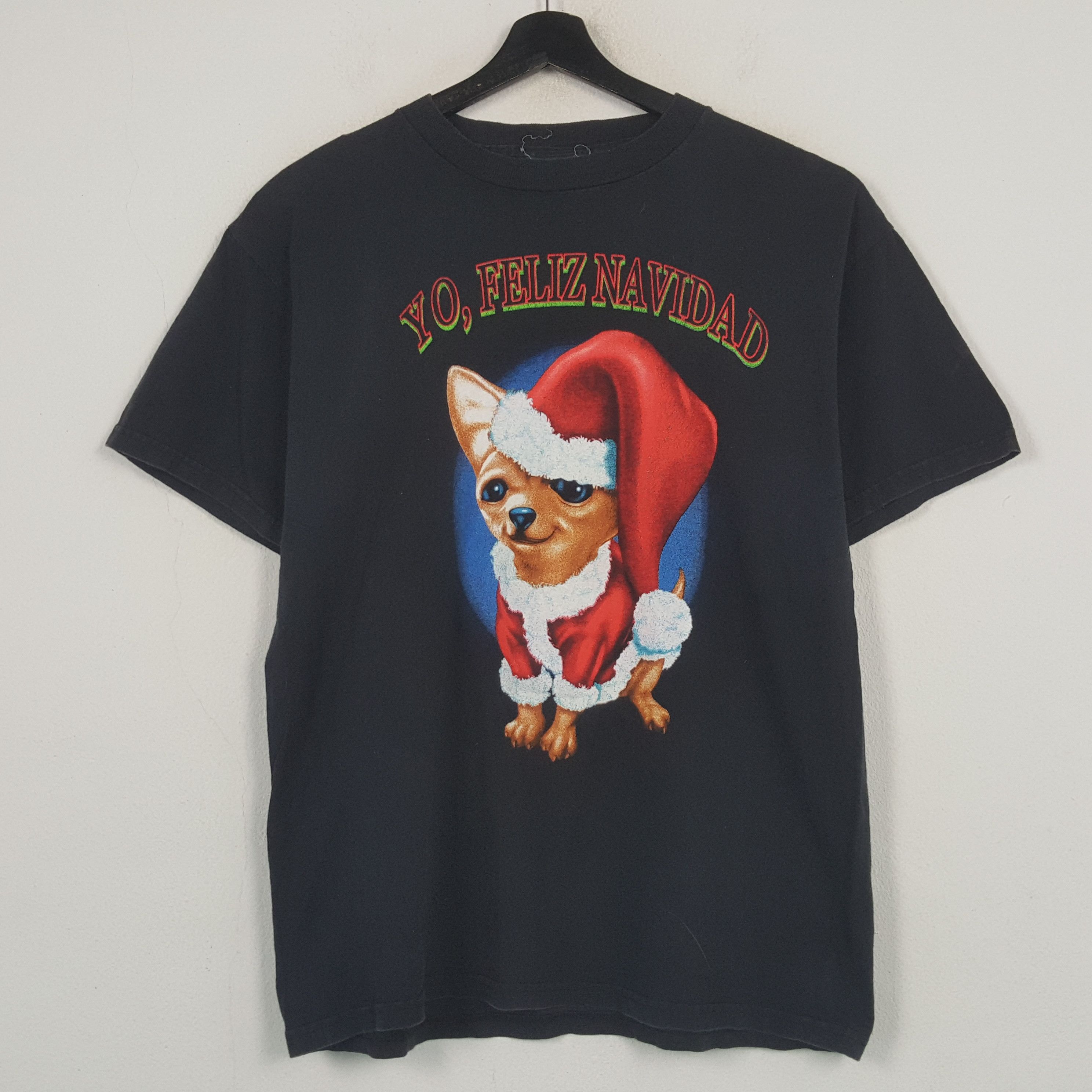 Tultex Taco Bell Dog Yo Feliz Navidad Vintage Tshirt 32 Size US M / EU 48-50 / 2 - 1 Thumbnail