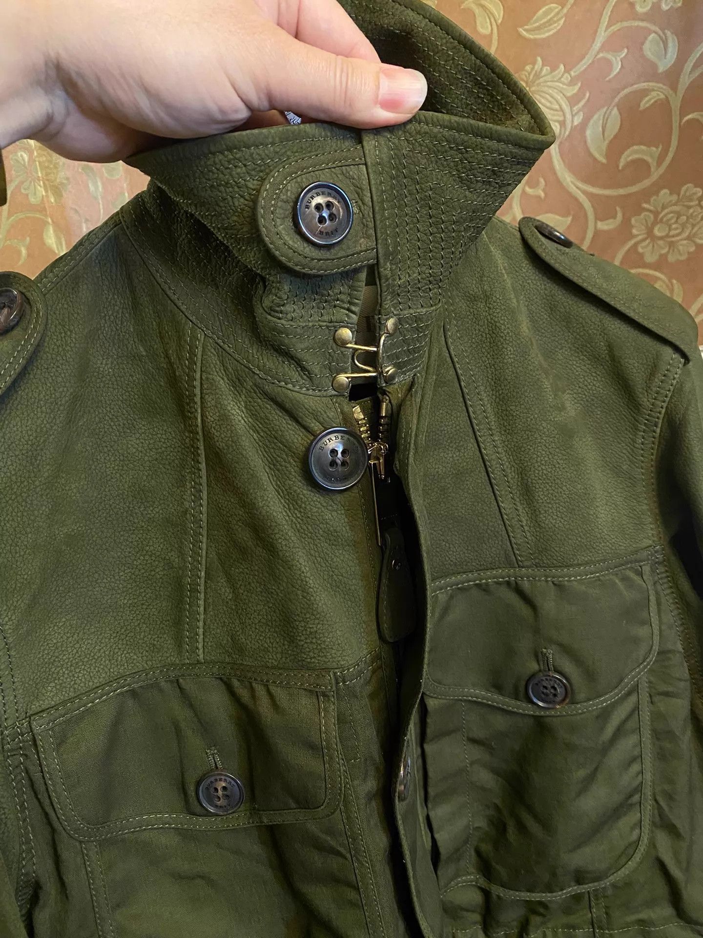 Burberry Burberry Italian Military Calfskin Linen Jacket S Size US S / EU 44-46 / 1 - 4 Thumbnail