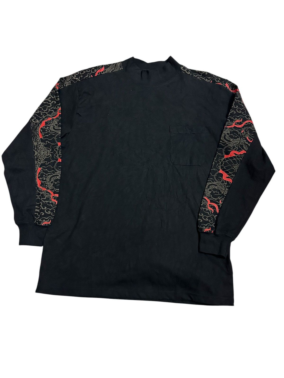 Japanese Brand 2000 Dragon Flame Long Sleeve Y2K Goa Lgb Jnco Sukajan Style Size US L / EU 52-54 / 3 - 3 Thumbnail