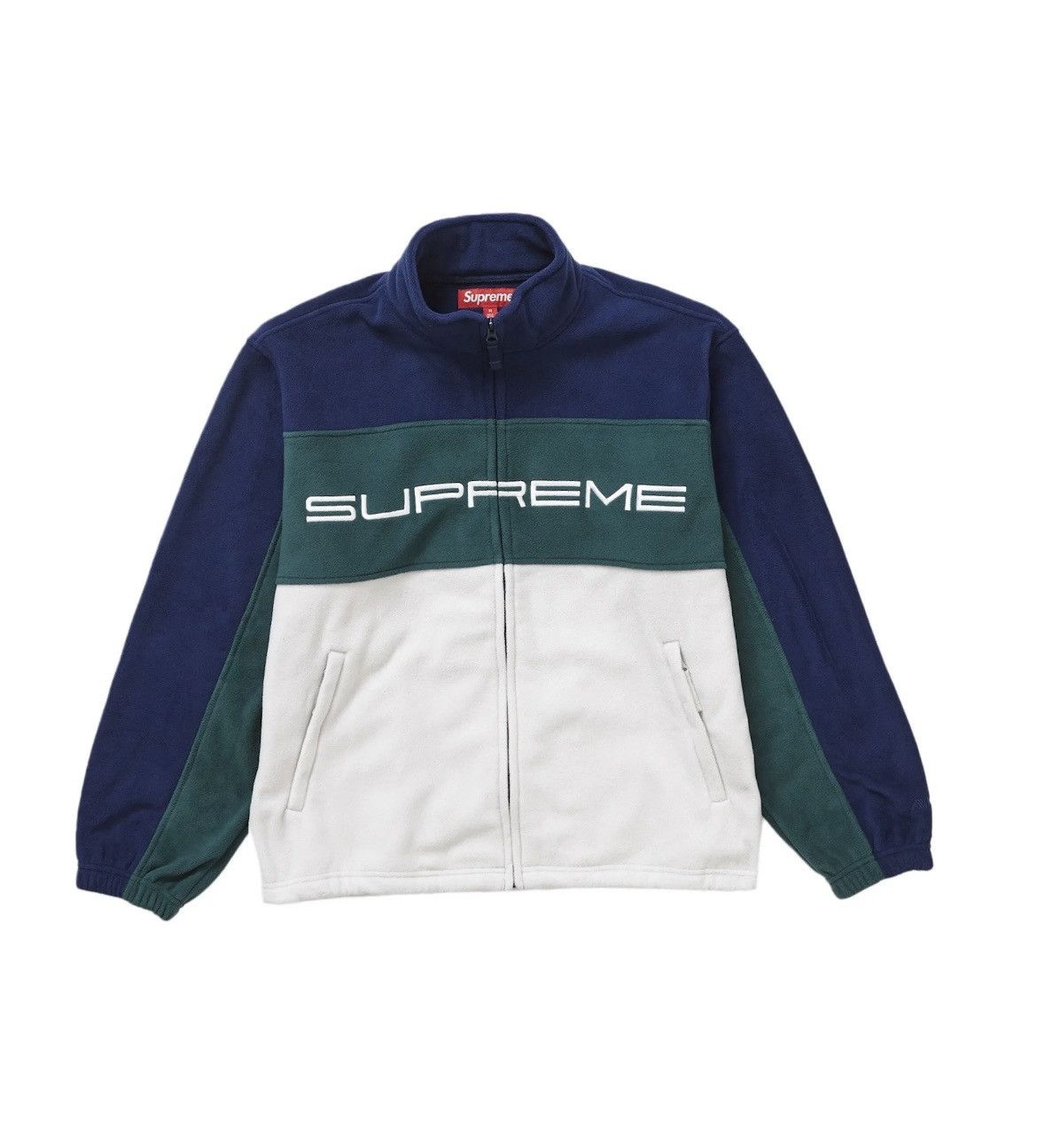 image of Supreme Polartec Zip Jacket Fw’23 in Navy, Men's (Size XL)