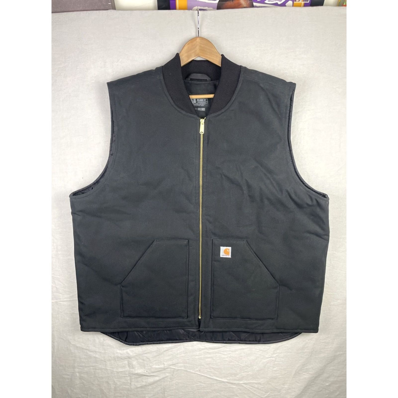 Carhartt Carhartt Vest Mens 3XL Tall Black Duck Canvas V01 BLK Quilt Lined Relaxed Zip Up Jacket Size US XXL / EU 58 / 5 - 2 Thumbnail