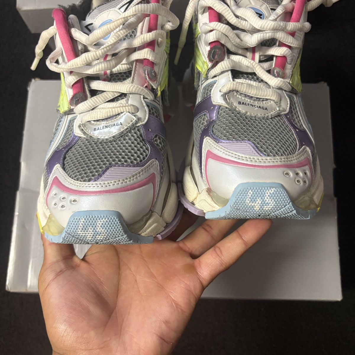 Balenciaga Balenciaga Runner Grey Multi Color Size US 12 / EU 45 - 7 Thumbnail