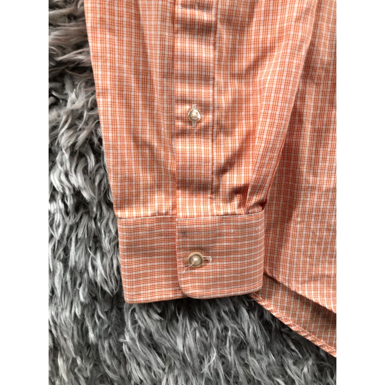 Lands' End Lands' End Shirt Mens 15.5 Orange Plaid Button-Down Long Sleeve Collar Vintage No Size US L / EU 52-54 / 3 - 2 Thumbnail
