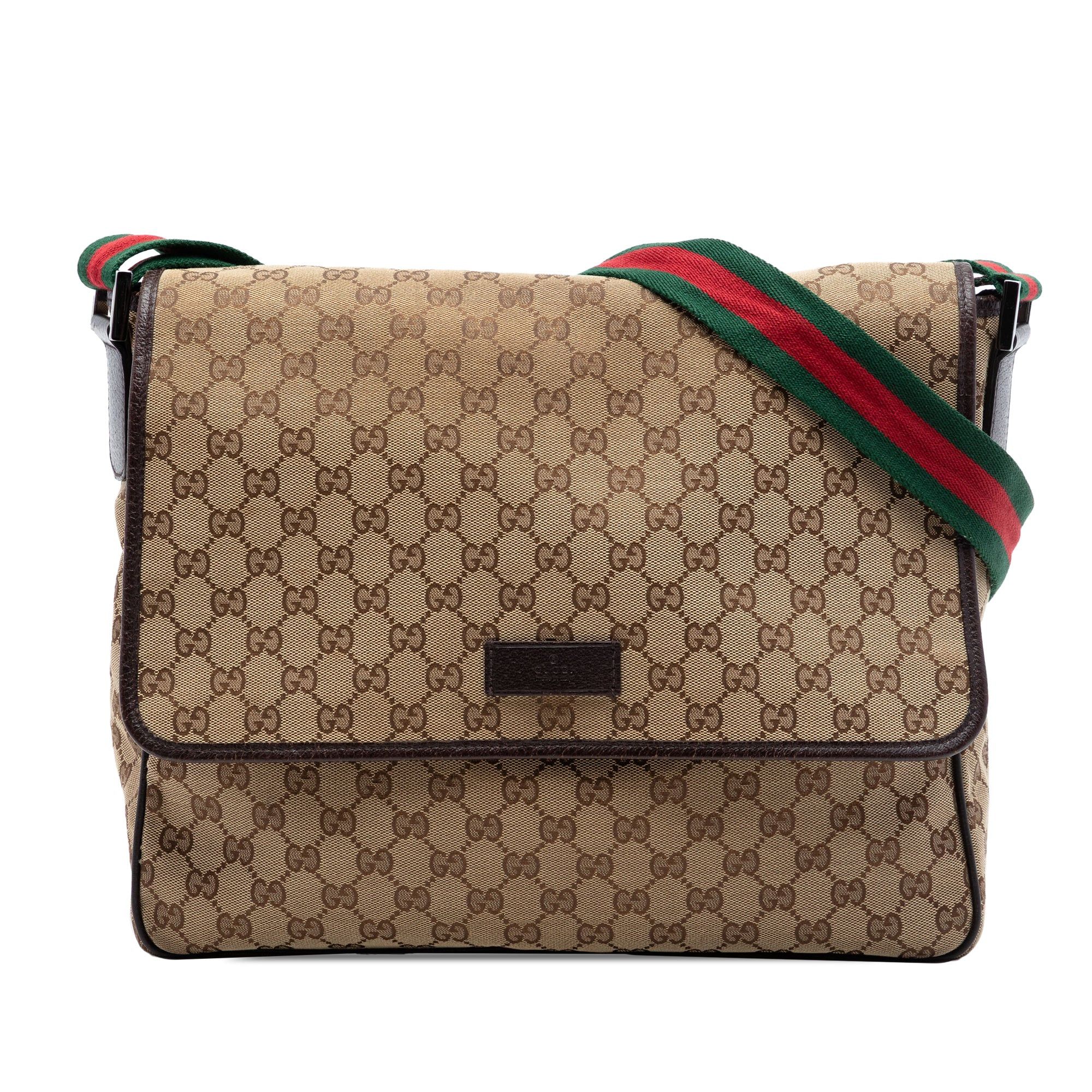 Gucci GG Canvas Web Flap Messenger Bag Size ONE SIZE - 1 Thumbnail
