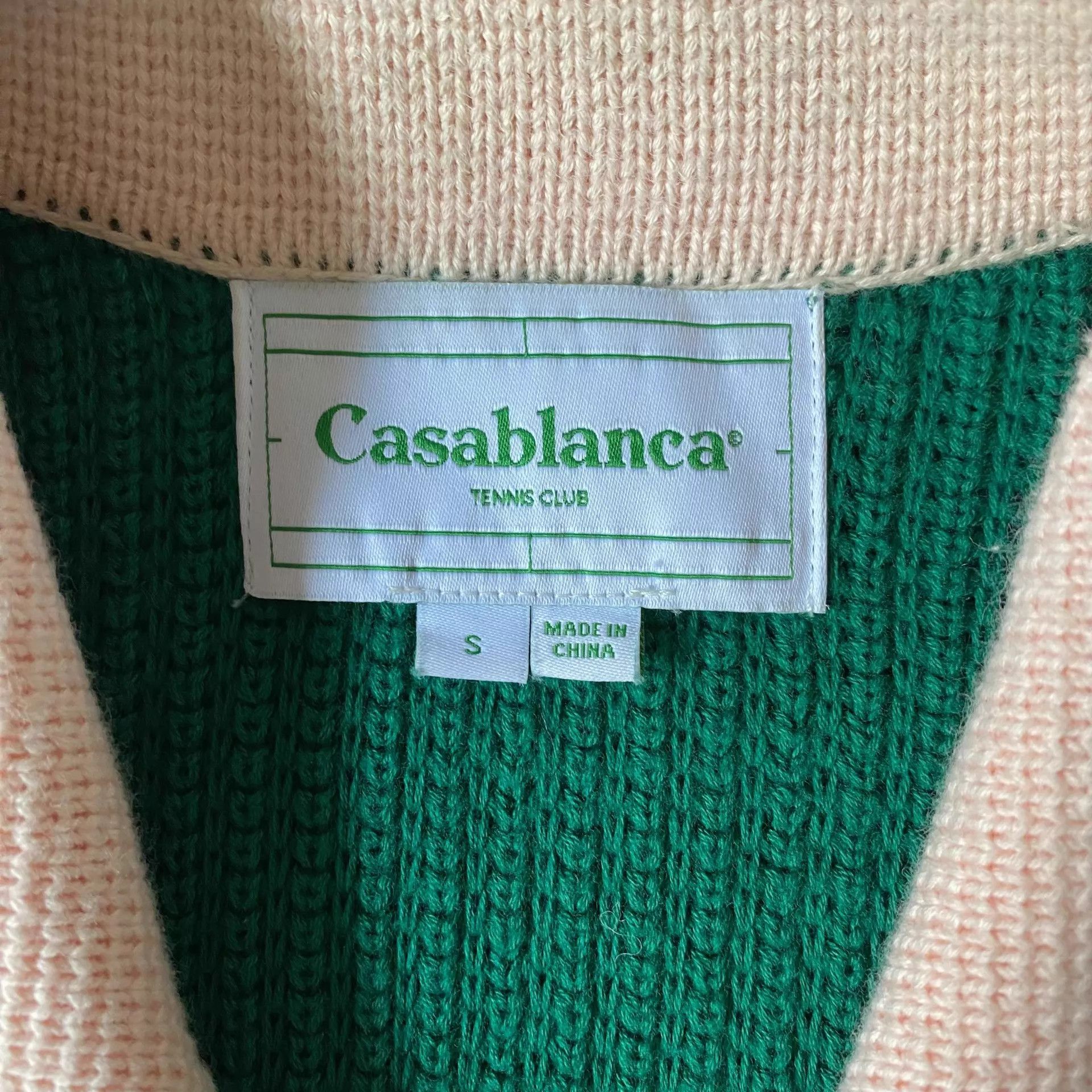 Casablanca Casablanca White Green Color-Blocked Short Sleeve Knit Vest S Size US S / EU 44-46 / 1 - 5 Thumbnail