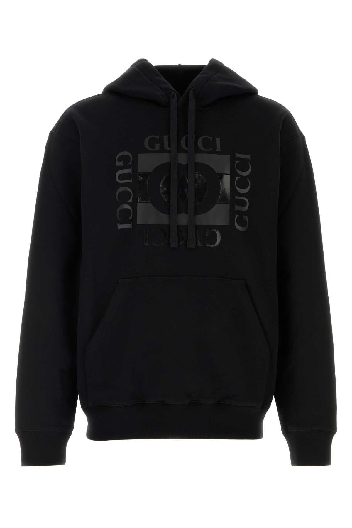 Gucci Black Cotton Sweatshirt Size US M / EU 48-50 / 2 - 1 Thumbnail