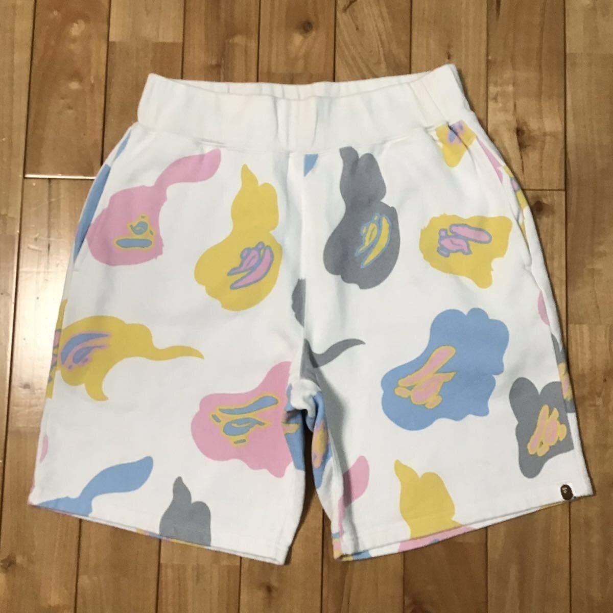 image of Bape Def Camo Sweat Shorts Candy Color A Bathing Ape ★Size M in White, Men's (Size 32)