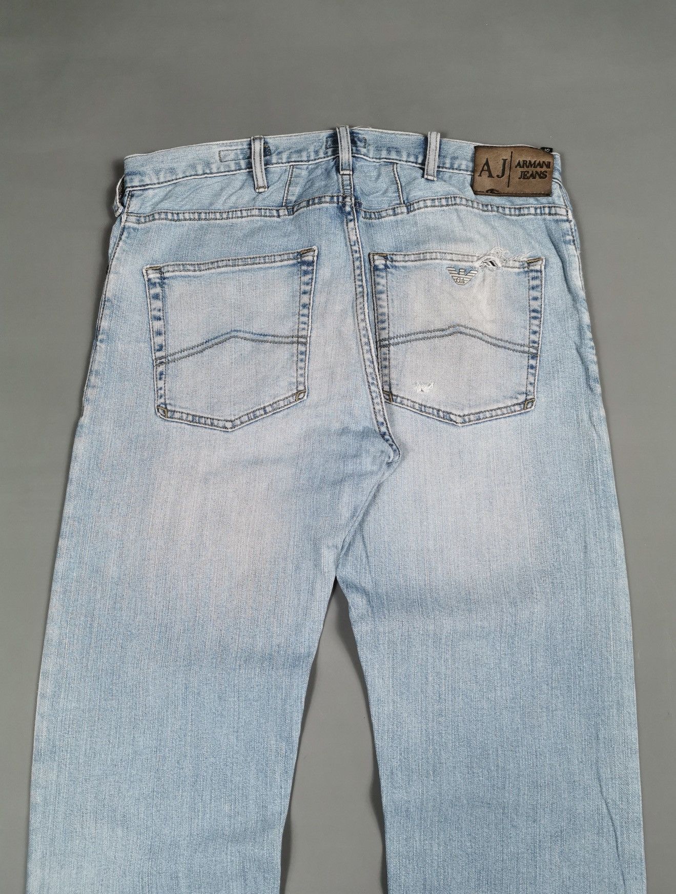 Giorgio Armani Armani J45 Distressed Light Blue Jeans Size US 34 / EU 50 - 5 Thumbnail