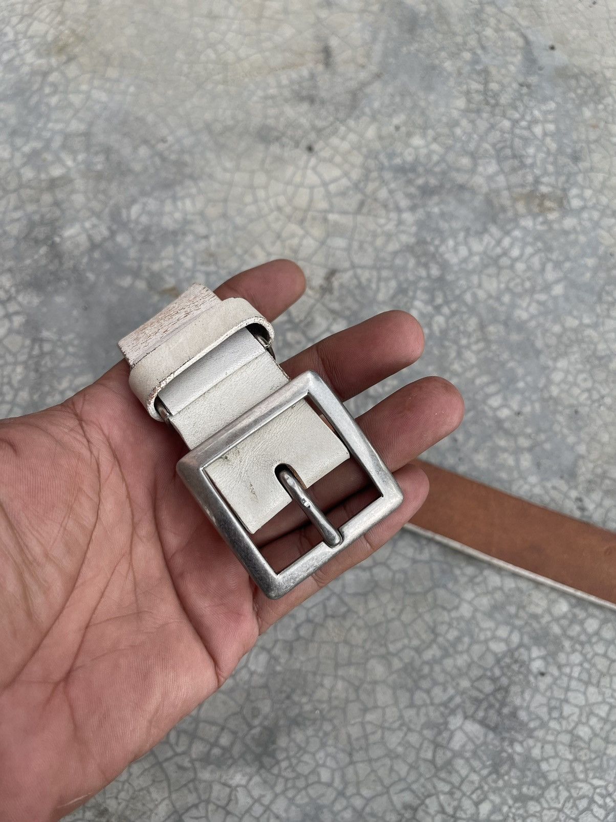 Genuine Leather × Japanese Brand × Vintage Leather Belt W36 Made in Japan Work Wear HTC Goro’s Size 36 - 5 Thumbnail