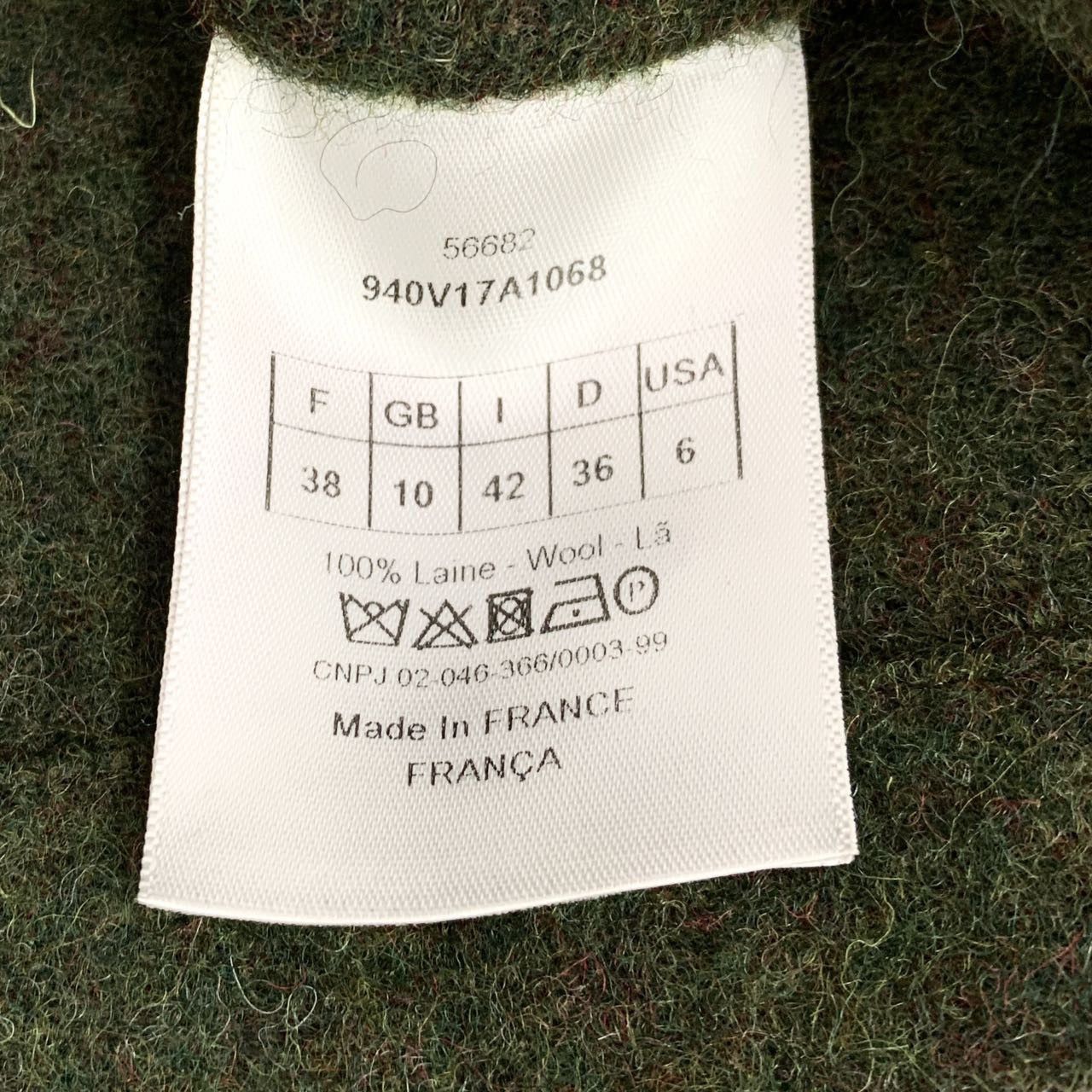 Dior Dior dark green wool jacket Size S / US 4 / IT 40 - 6 Thumbnail