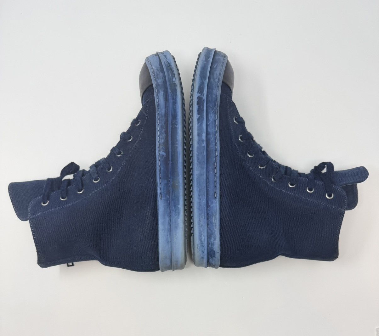 Rick Owens Drkshdw Rick Owens Drkshdw Dyed Blue High Top Sneaker Size US 10 / EU 43 - 3 Thumbnail
