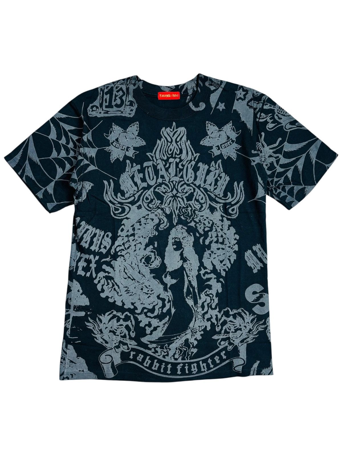 Yasuyuki Ishii Archive Yasuyuki Ishii - Rabbit Fighter Velour Print Tee Size US M / EU 48-50 / 2 - 1 Thumbnail
