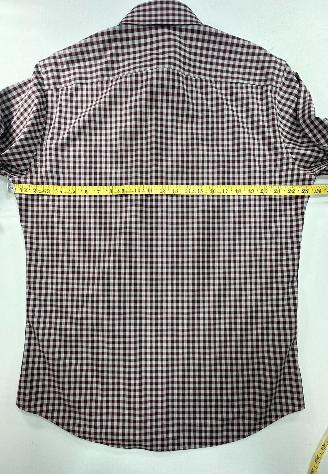 Calibrate Calibrate Plaid Trim No Iron Cotton Maroon Button-Up Men L Size US L / EU 52-54 / 3 - 6 Thumbnail