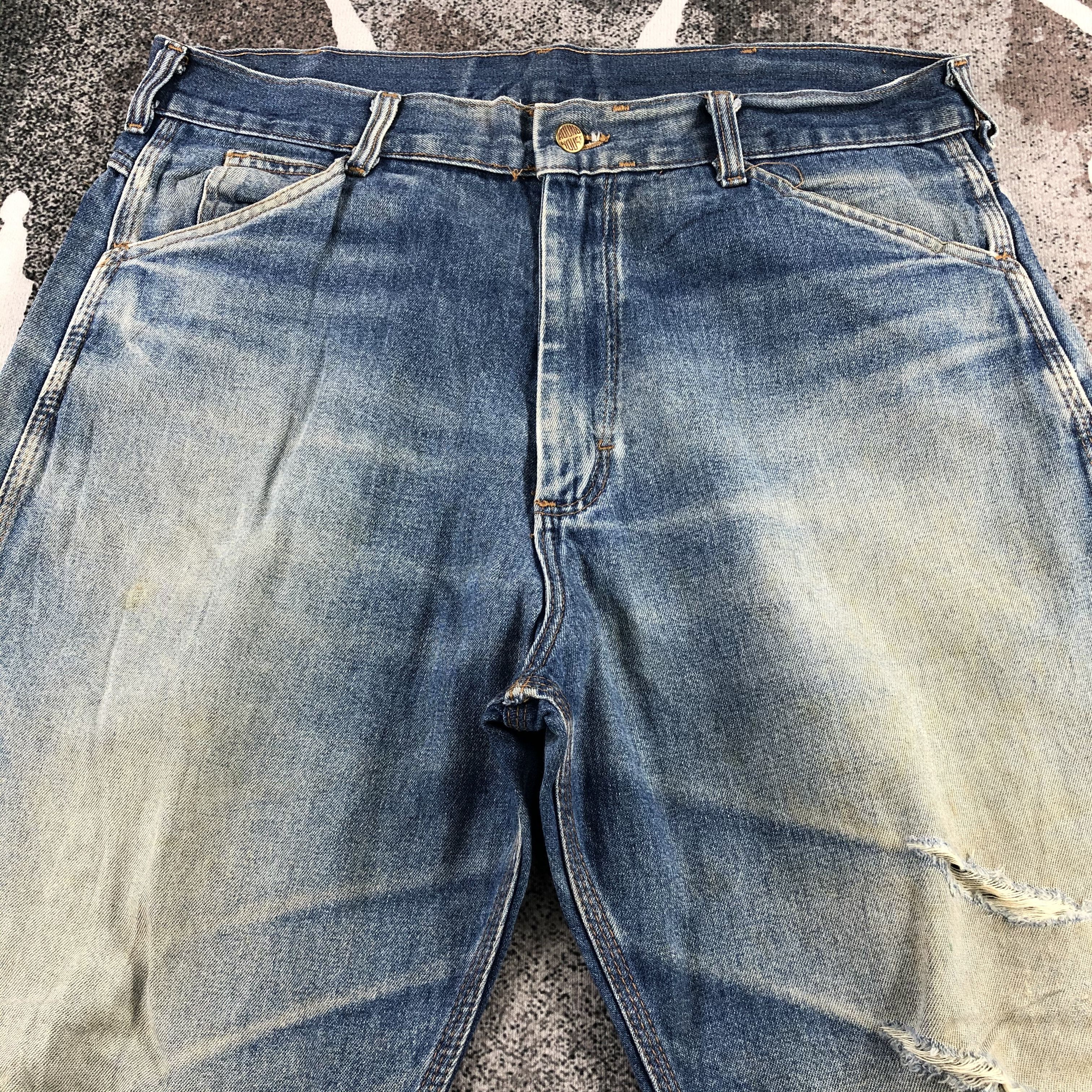 Vintage Vintage Round House Carpenter Jeans Distressed Denim KJ748 Size US 36 / EU 52 - 3 Thumbnail