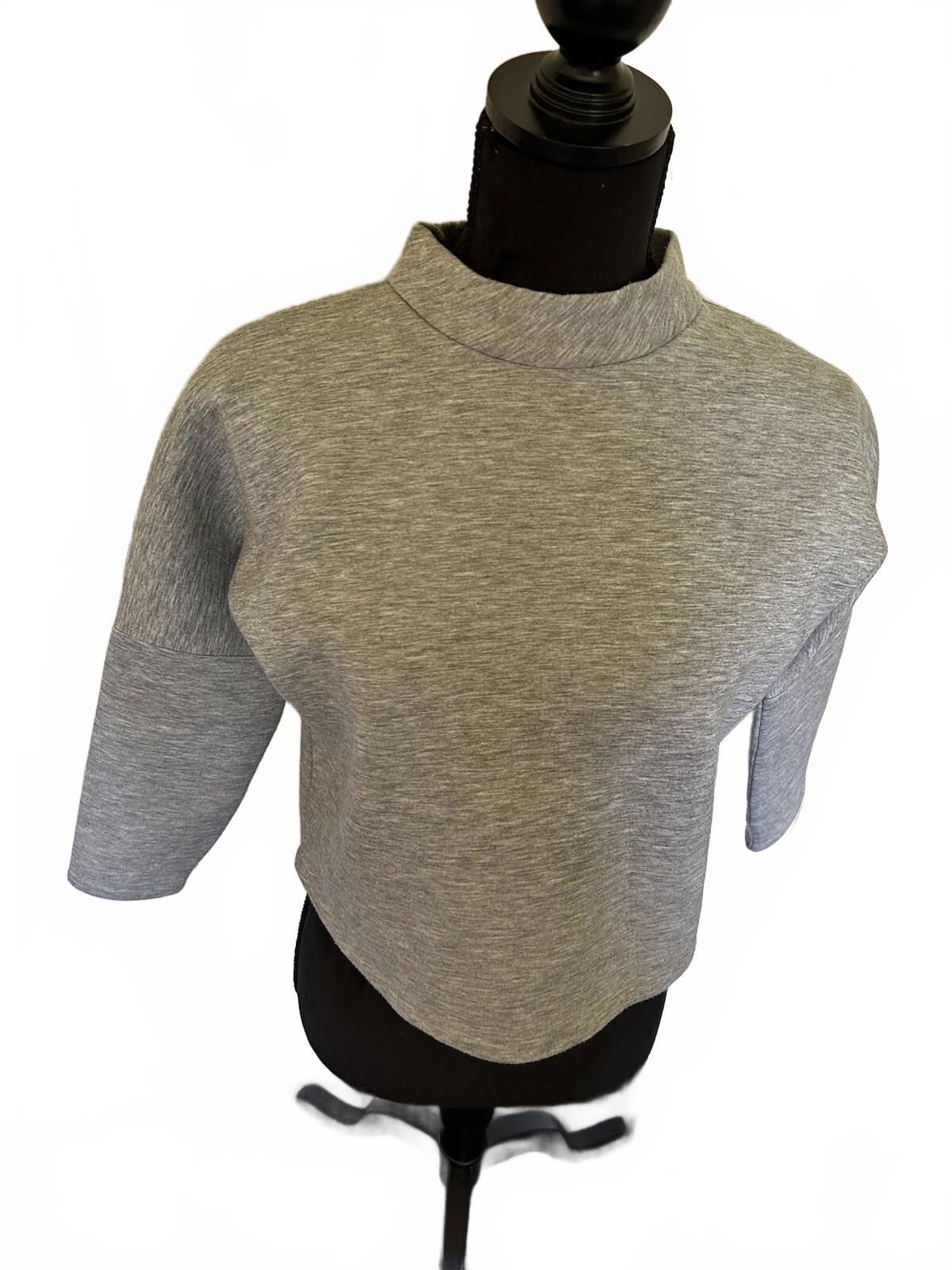 Other SEED Grey 3/4 Sleeve Ponte Jumper Sweater Top - Sz XS (005) Size XS / US 0-2 / IT 36-38 - 2 Thumbnail