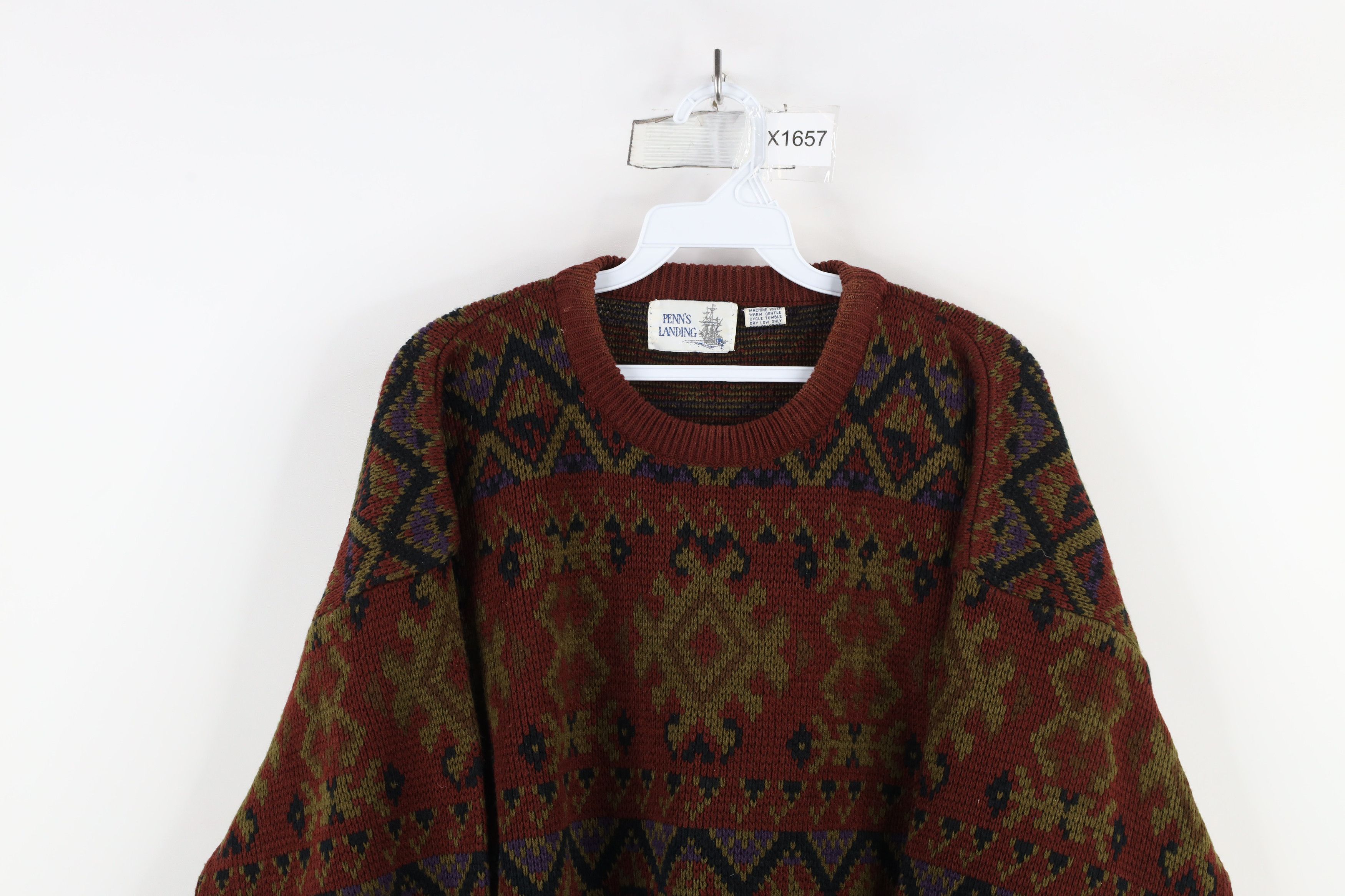Vintage Vintage 90s Streetwear Southwestern Fiesta Knit Sweater Size US XL / EU 56 / 4 - 2 Thumbnail