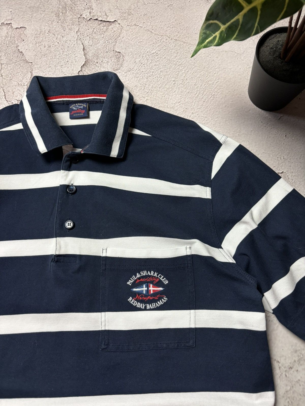 Paul & Shark Paul & Shark polo shirt blue white striped jersey L Size US L / EU 52-54 / 3 - 2 Thumbnail