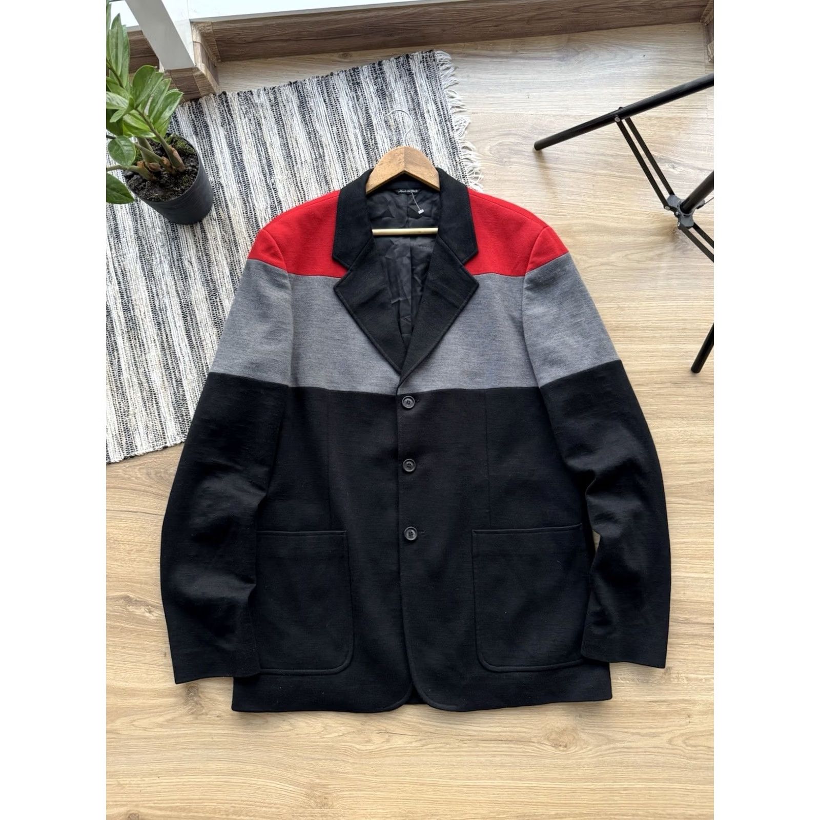 Moschino VINTAGE Moschino Blazer Jacket XL Mens Black City Casual Designer 90s USA Paris Italy Streetwear Formaul 2 Piece Size 46R - 3 Thumbnail