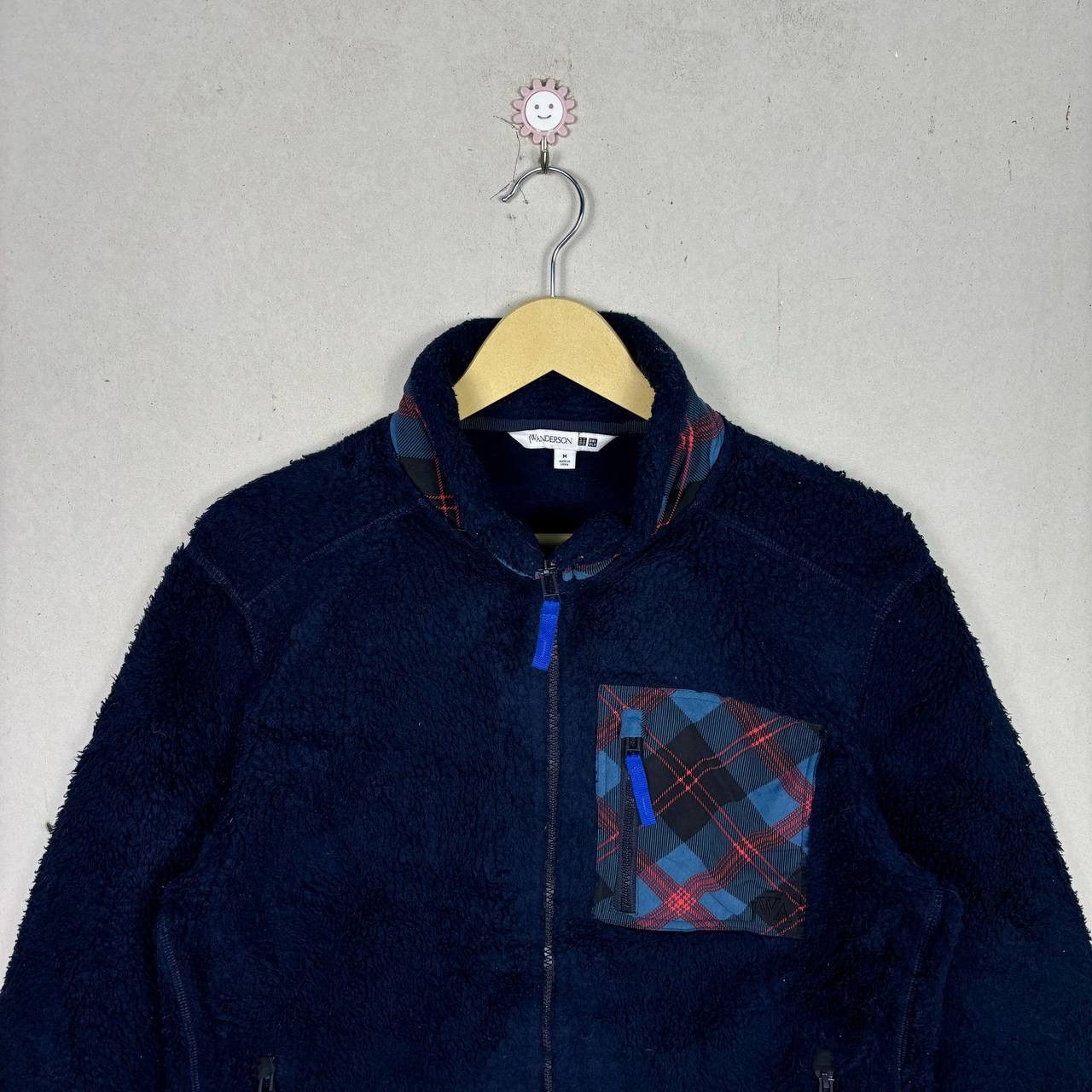 JW Anderson × Uniqlo JW Anderson x Uniqlo Pile Fleece Jacket Blue Plaid M 2021 Size US M / EU 48-50 / 2 - 3 Thumbnail