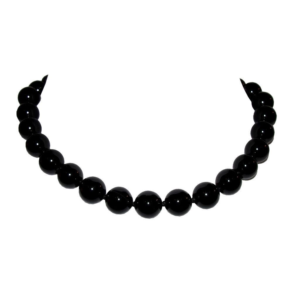 Designer Black Onyx Medium Beaded Princess Necklace Size ONE SIZE - 1 Thumbnail