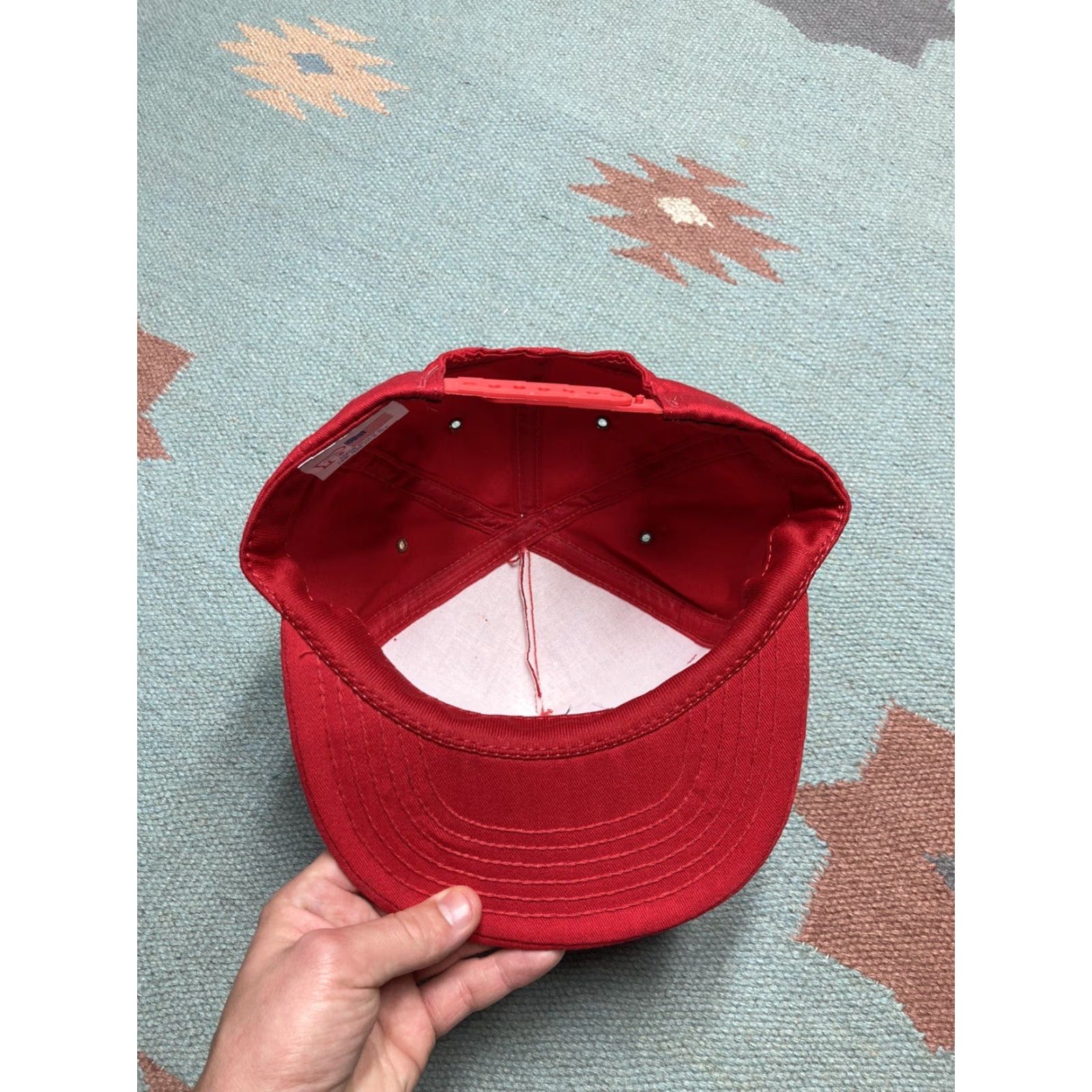 Vintage VINTAGE Snapback Hat Cap NSC Thiem Red Made in USA EUC NOS Tennis Men Adjustable Red USA Snапback Hat Size ONE SIZE - 7 Thumbnail